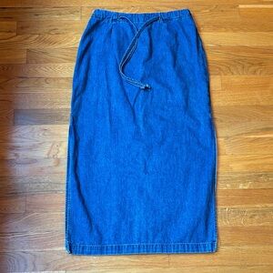 LONDONJEAN Vintage Blue Denim Maxi Skirt